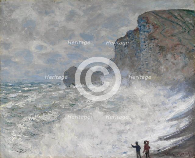 Rough weather at Étretat, 1883. Artist: Monet, Claude (1840-1926)