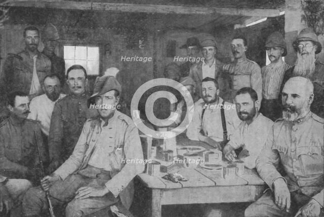 'Roughing It By The Modder River: The Officers' Mess of the 3rd Grenadier Guards', 1902. Artist: Unknown.