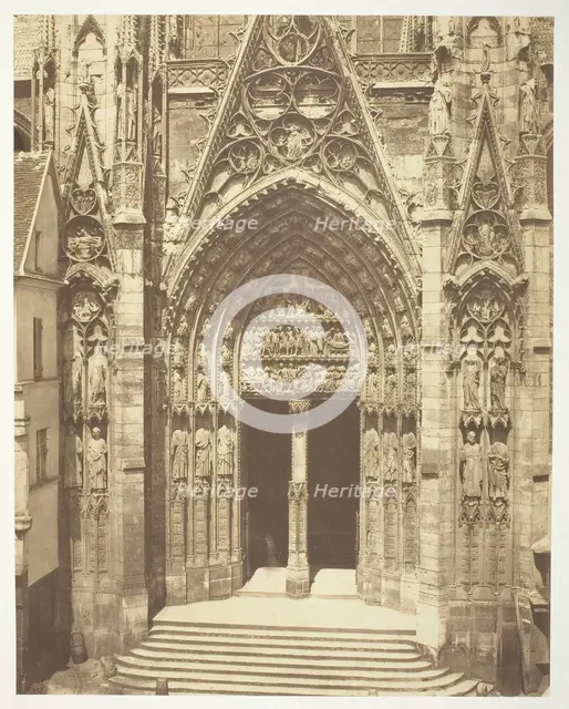 Rouen Cathedral, 1858. Creators: Bisson Frères, Louis-Auguste Bisson, Auguste-Rosalie Bisson.