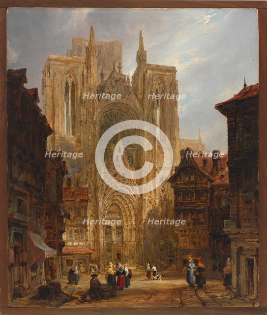 Rouen Cathedral, ca. 1796-1826. Creator: David Roberts.