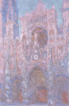 Rouen Cathedral: setting sun (symphony in grey and pink) 1892-94. Creator: Claude Monet
