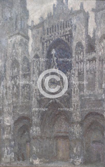 Rouen Cathedral. The portal, Grey Weather, 1892. Artist: Monet, Claude (1840-1926)
