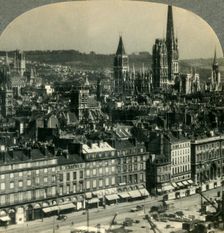Rouen, France, from across the River Seine c1930s. Creator: Unknown