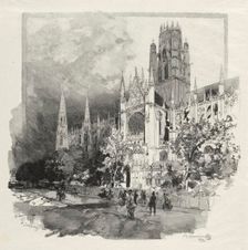 Rouen Illustré: Eglise Saint Ouen, 1896. Creator: Auguste Louis Lepère (French, 1849-1918)