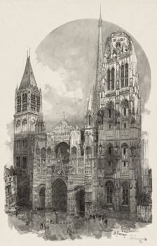 Rouen Illustré: La Cathedrale de Rouen, 1888. Creator: Auguste Louis Lepère (French, 1849-1918)