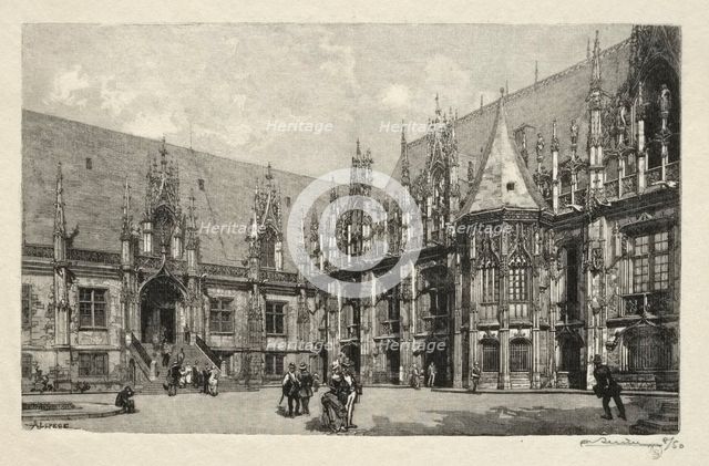Rouen Illustré: Le Palais du Justice , 1896. Creator: Auguste Louis Lepère (French, 1849-1918).