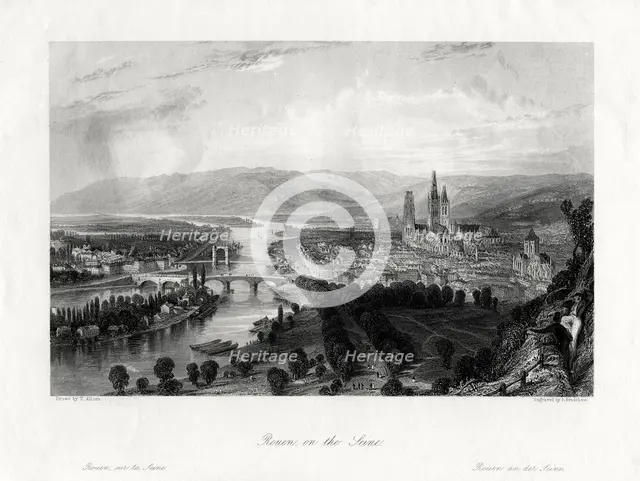 Rouen on the Seine, France, 1875. Artist: S Bradshaw