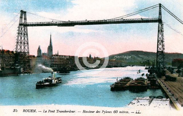 Rouen, Le Pont Transbordeur, (Transporter Bridge), 20th Century. Artist: Unknown