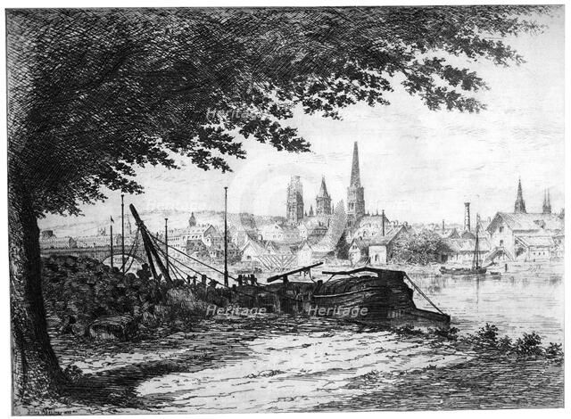 'Rouen Prise du Cours-la-Reine', c1865-1905 (1924). Artist: Unknown