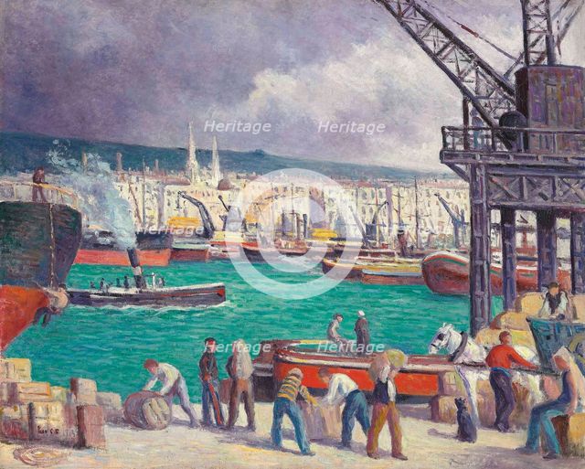 Rouen, the port, 1913. Creator: Luce, Maximilien (1858-1941).