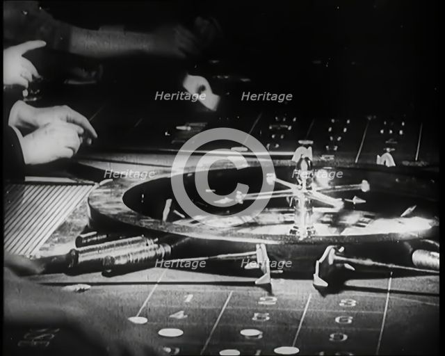 Roulette Wheel in Play, 1926. Creator: British Pathe Ltd.