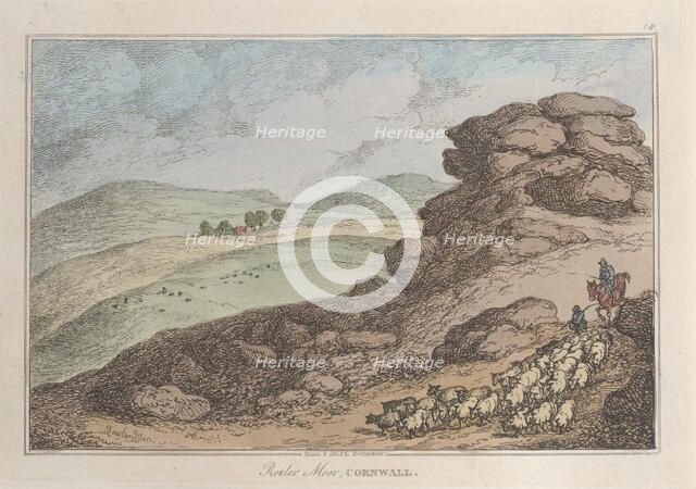 Rouler Moor, Cornwall, from "Sketches from Nature", 1822., 1822. Creator: Thomas Rowlandson.