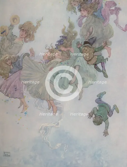 'Round and Round They Went, Such Whirling and Twirling', c1930. Artist: W Heath Robinson.
