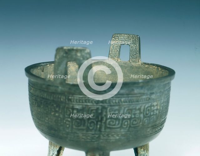 Round bronze ding, Southern China, 771 BC-475 BC. Creator: Unknown.