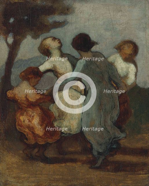 Round dance, 1850-1852. Creator: Daumier, Honoré (1808-1879).