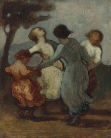 Round dance, 1850-1852. Creator: Daumier, Honoré (1808-1879)