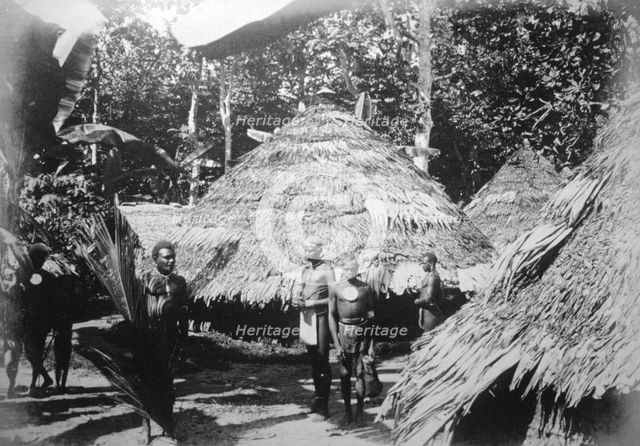 Round houses of natives at Timotu, Santa Cruz, 1892. Artist: Unknown