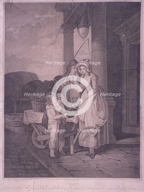 'Round & Sound Fivepence a Pound Duke Cherries', Cries of London, 1795. Artist: Antoine Cardon