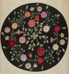 Round Sampler, c. 1936. Creator: Eva Wilson