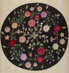 Round Sampler, c. 1936. Creator: Eva Wilson