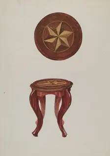 Round Stool, 1936. Creator: Verna Tallman