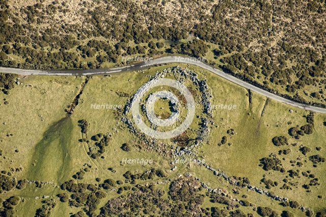 Round Pound, part of the the Kestor Settlement, the remains  of an Iron Age settlement on..., 2025. Creator: Damian Grady.