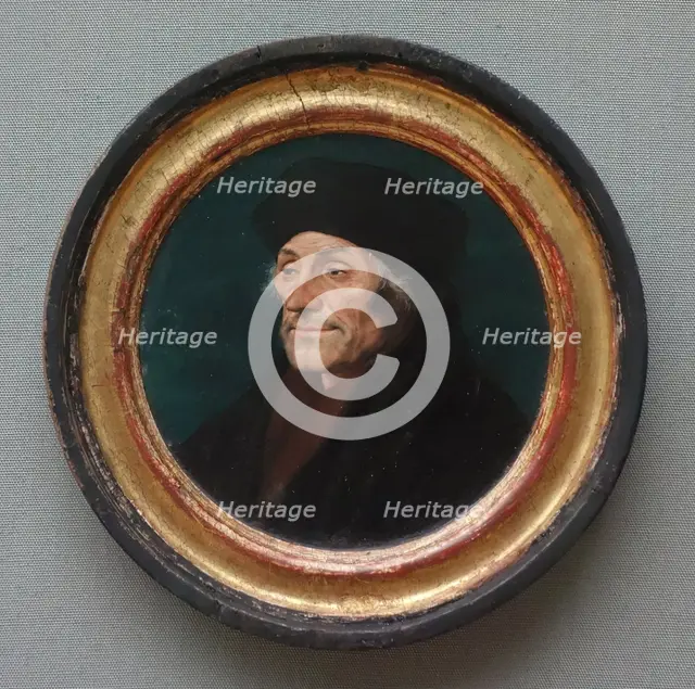 Round Portrait of Desiderius Erasmus, 1532. Creator: Hans Holbein the Younger.