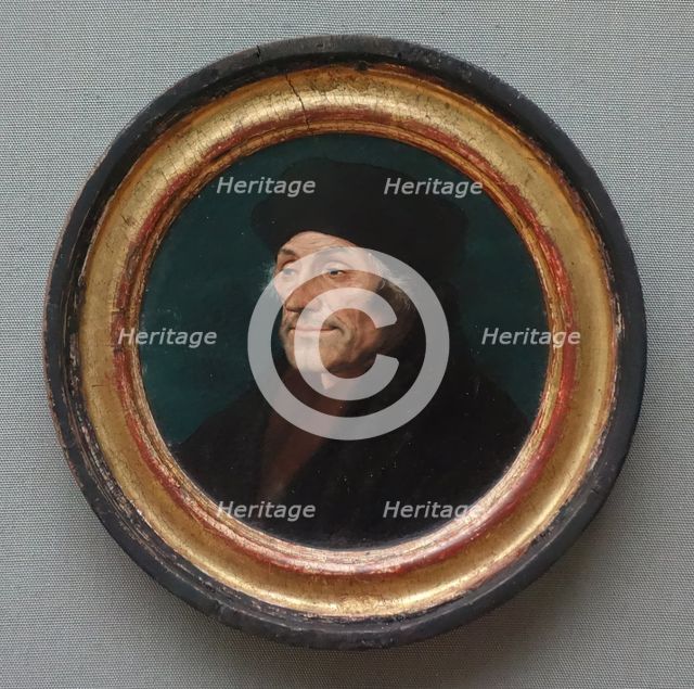 Round Portrait of Desiderius Erasmus, 1532. Creator: Hans Holbein the Younger.