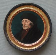 Round Portrait of Desiderius Erasmus, 1532. Creator: Hans Holbein the Younger