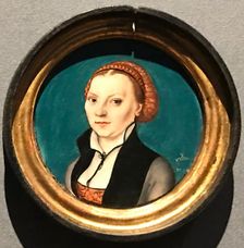 Round Portrait of Katharina von Bora, wife of Martin Luther, 1525. Creator: Lucas Cranach the Elder
