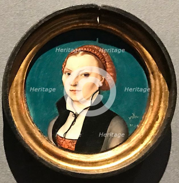Round Portrait of Katharina von Bora, wife of Martin Luther, 1525. Creator: Lucas Cranach the Elder.