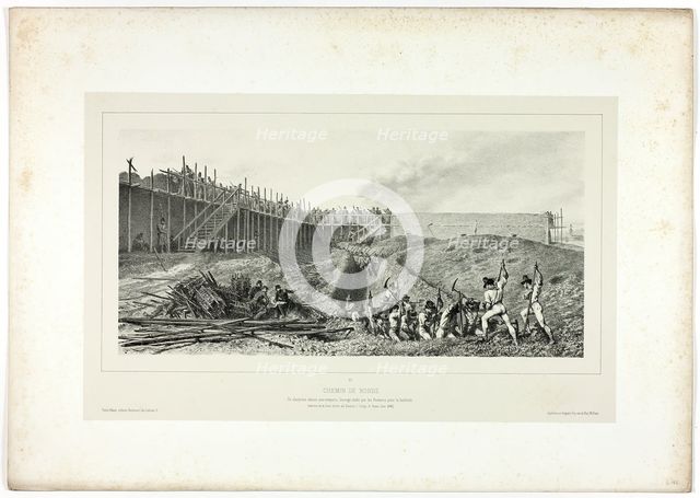 Round Way, from Souvenirs d’Italie: Expédition de Rome, 1859. Creator: Auguste Raffet.