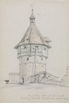 Round Tower, Castle of Munoth, Schafhausen, Switzerland, 1842. Creator: John William Casilear (American, 1811-1893)