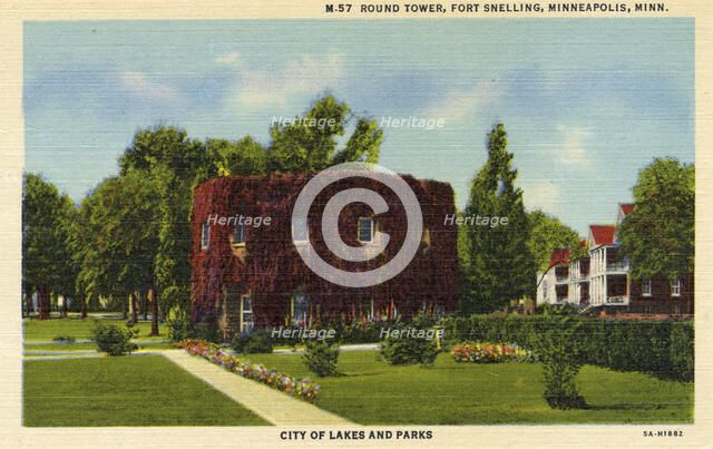 Round Tower, Fort Snelling, Minneapolis, Minnesota, USA, 1935. Artist: Unknown