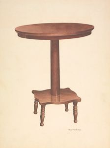 Round Top Table, c. 1940. Creator: Violet Hartenstein
