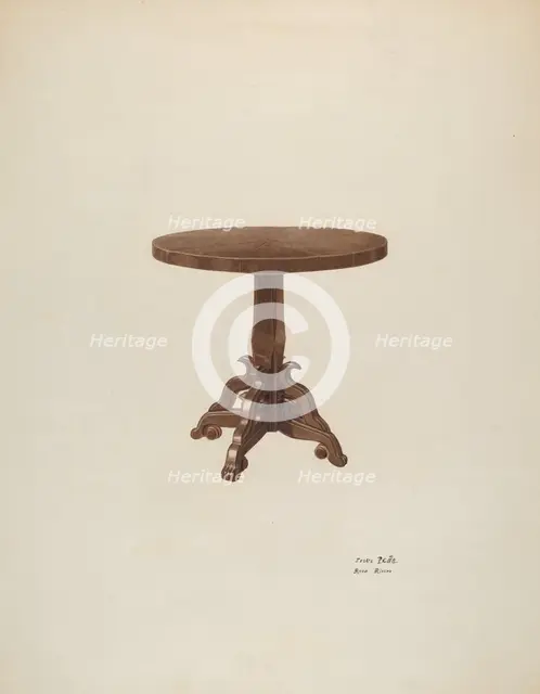 Round Top Table, c. 1940. Creators: Jesus Pena, Rosa Rivero.