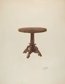 Round Top Table, c. 1940. Creators: Jesus Pena, Rosa Rivero