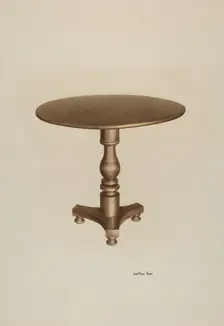 Round Top Table, c. 1941. Creator: Josephine Prado