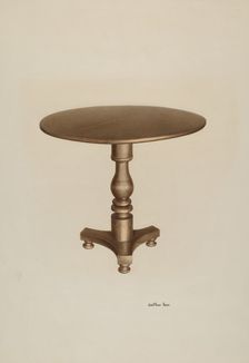 Round Top Table, c. 1941. Creator: Josephine Prado