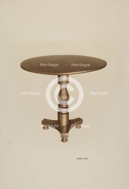 Round Top Table, c. 1941. Creator: Josephine Prado.