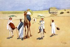 Round the Pyramids 1908. Creator: Lance Thackeray