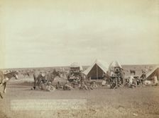 Roundup scenes on Belle Fouche [sic] in 1887, 1887. Creator: John C. H. Grabill