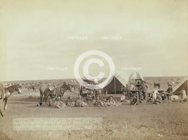 Roundup scenes on Belle Fouche [sic] in 1887, 1887. Creator: John C. H. Grabill.