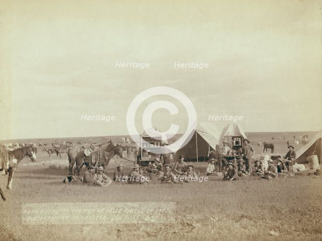 Roundup scenes on Belle Fouche [sic] in 1887, 1887. Creator: John C. H. Grabill.