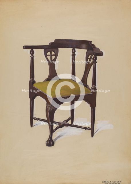 Roundabout Chair, 1936. Creator: Harold Smith.