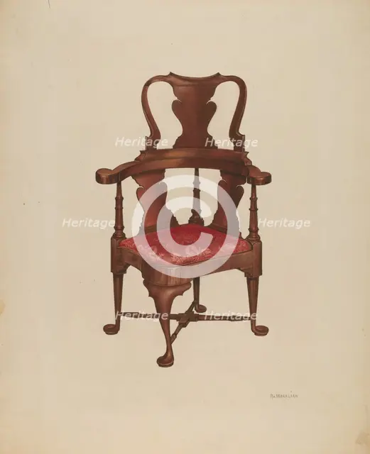 Roundabout Chair, 1937. Creator: Arsen Maralian.