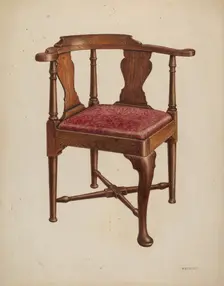 Roundabout Chair, c. 1940. Creator: Harry Eisman