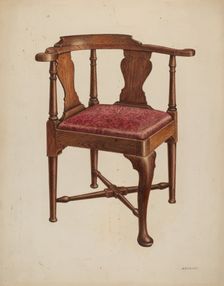 Roundabout Chair, c. 1940. Creator: Harry Eisman