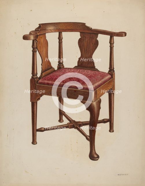 Roundabout Chair, c. 1940. Creator: Harry Eisman.