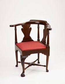 Roundabout (corner chair), about 1765-1770. Creator: Unknown